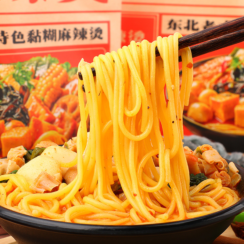皇饿吗多袋食光说东北麻辣烫老式黏糊速食麻辣拌懒人芝麻酱酸辣粉