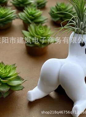 跨境新款独特而有趣的花盆幽灵树脂摆件展示花蕾的可爱小幽灵花瓶