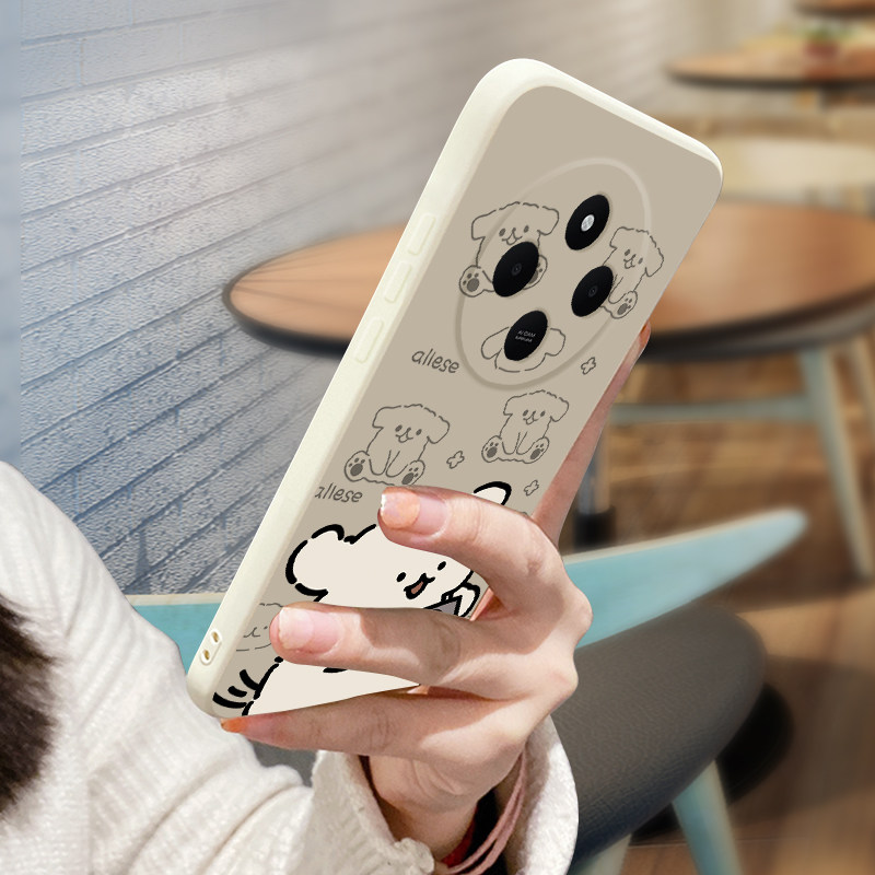 适用小米红米14r手机壳液态硅胶Redmi14R保护套拍照小狗Xiaomi14R卡通可爱男女款十四R镜头全包防摔