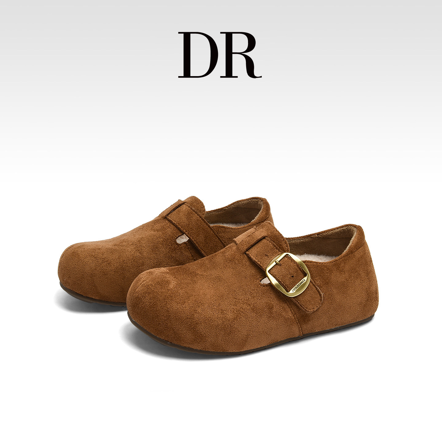 DR官方正品真皮复古全包搭扣勃肯鞋女2026春季休闲平底圆头豆豆鞋,淘宝优惠券,粉丝福利购,淘宝优惠卷