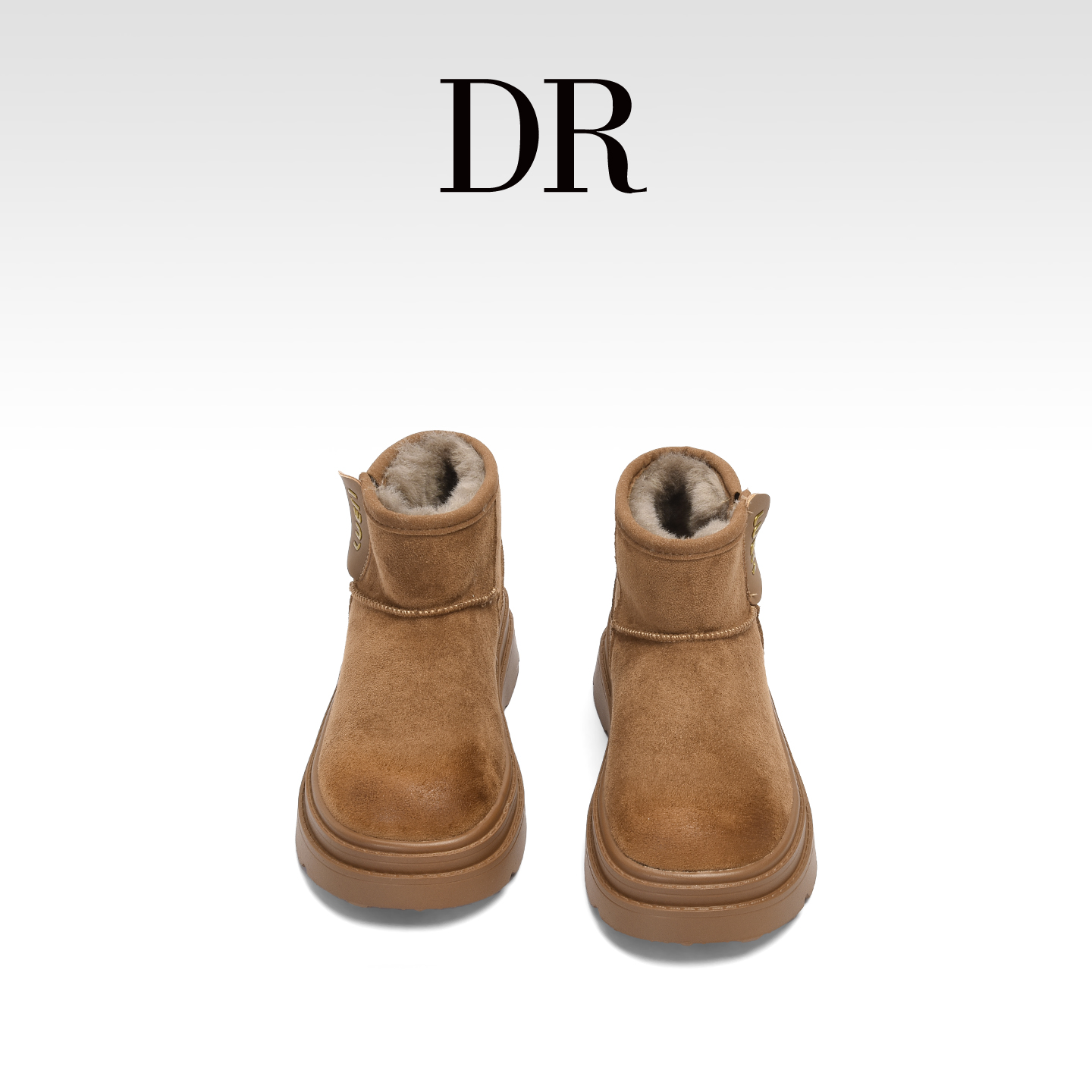 DR官方正品真皮厚底加绒保暖雪地靴女2025冬增高防滑加厚东北棉鞋 - 图2