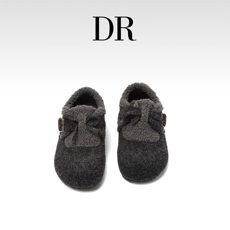 DR官方正品2025年冬季平底鞋毛毛鞋女鞋勃肯鞋舒适百搭纯色系带,淘宝优惠券,粉丝福利购,淘宝优惠卷