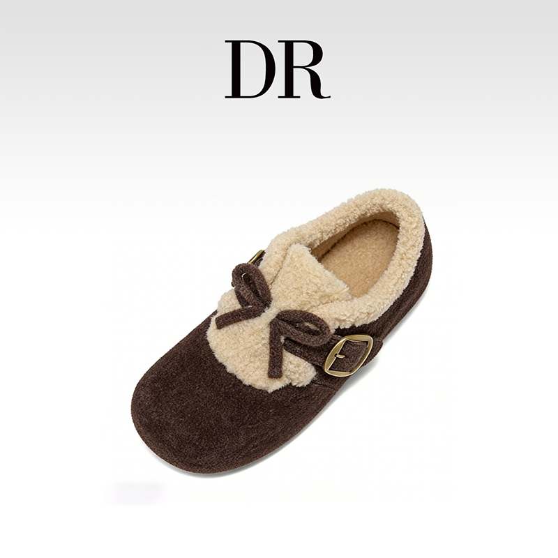 DR官方正品加绒女鞋勃肯鞋纯色雪地靴平底保暖毛绒魔术贴一脚蹬,淘宝优惠券,粉丝福利购,淘宝优惠卷