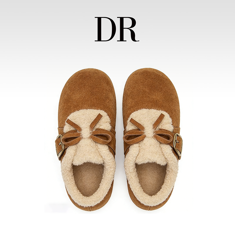 DR官方正品时尚复古2025休闲搭扣低跟浅口纯色平底青年圆头两穿,淘宝优惠券,粉丝福利购,淘宝优惠卷