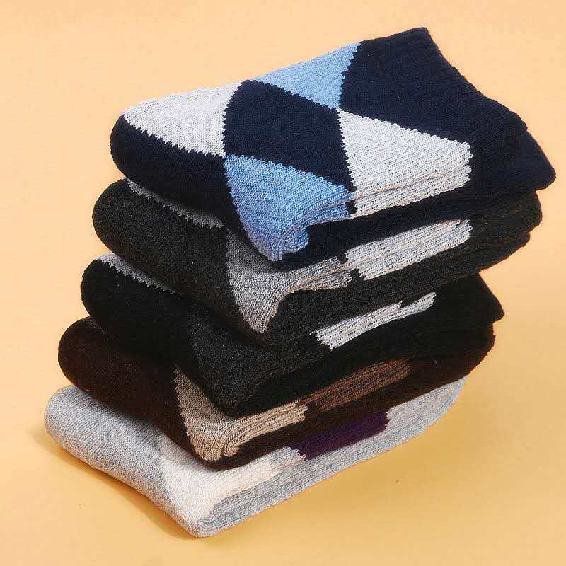 舒适休闲男士加绒加厚长筒毛圈袜子 希贝莎短袜/打底袜/丝袜/美腿袜