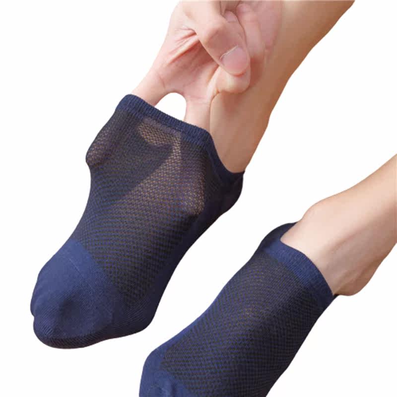 网眼春款男士休闲透气全隐浅口船袜 希贝莎短袜/打底袜/丝袜/美腿袜