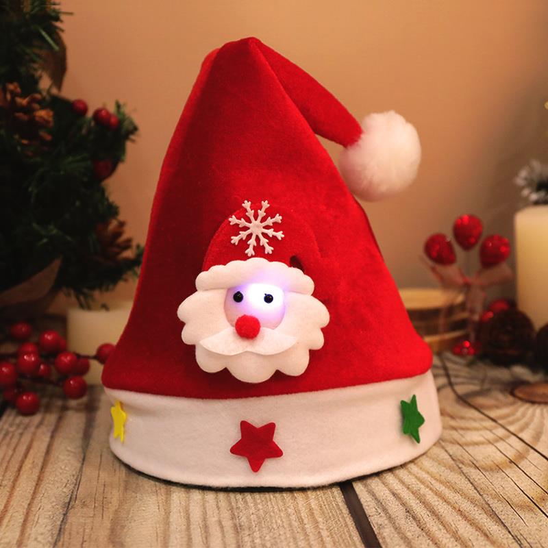 圣诞节装饰品头饰圣诞老人雪人麋鹿帽子装扮成人儿童幼儿园小礼物 - 图2