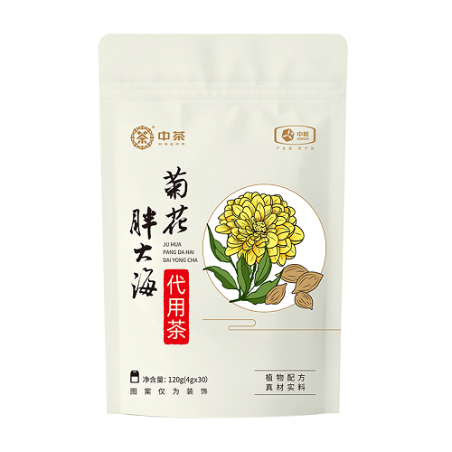 中粮中茶 菊花胖大海代用茶120g*1 中石油昆仑好客河北 - 图0