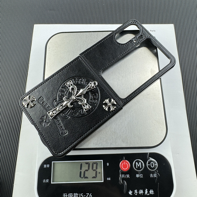 复古风适用oppo findN3flip手机壳新品n2保护套find N2flip浮雕皮质立体五金十字架潮牌高档创意男女flip外壳