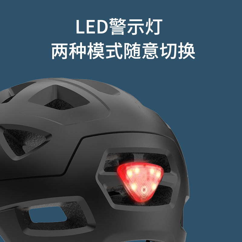 Smart4u自行车头盔滑板平衡车智能尾灯安全帽夏季透气男女款UH10