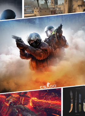 csgo海报反恐精英游戏周边宿舍壁纸寝室个性墙贴网吧装饰画挂画芯