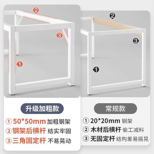 电脑桌子长方形书桌学生家用写字桌出租屋卧室简易办公桌子工作台 - 图1