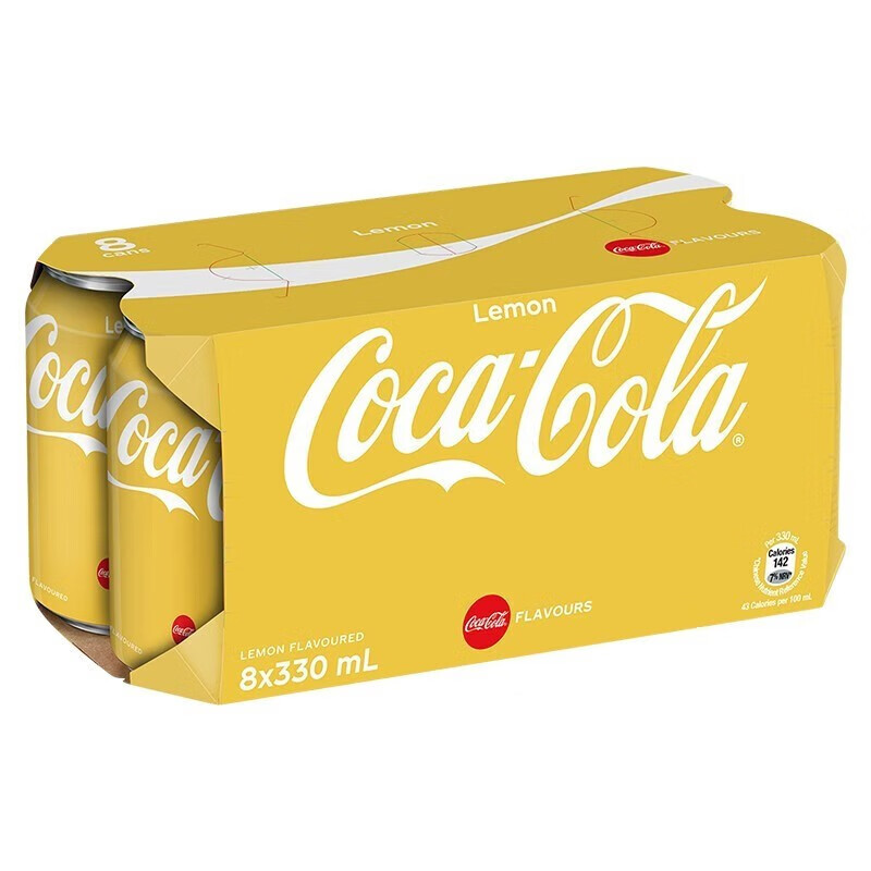 Coca-Cola可口可乐330ml柠檬味含汽碳酸饮料阳光汽水罐装港版饮品 - 图3