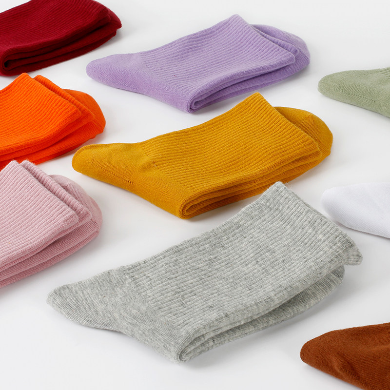 春秋纯色韩国ins潮网红棉袜 雪依奴短袜/打底袜/丝袜/美腿袜