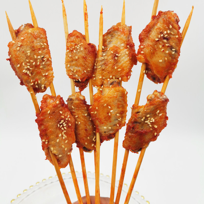 奥尔良口味鸡翅中串 10串烤翅已腌制 户外烧烤油炸小吃半成品食材