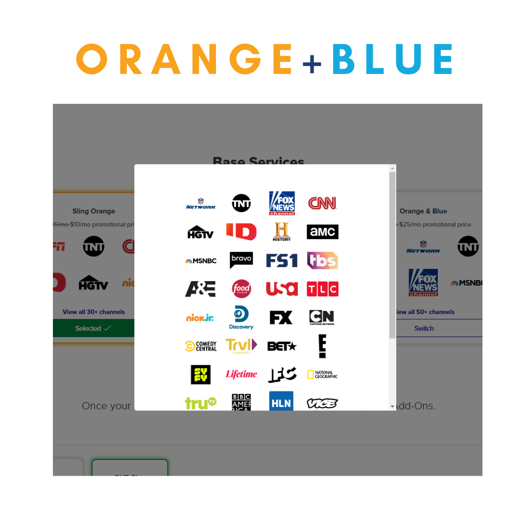 Sling Tv Blue+Orange Sports Extra 店内定制会员组合定制 - 图2