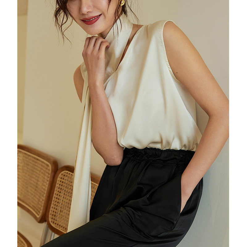 心机挂脖无袖夏季新款法式设计感 裙踪魅影背心吊带