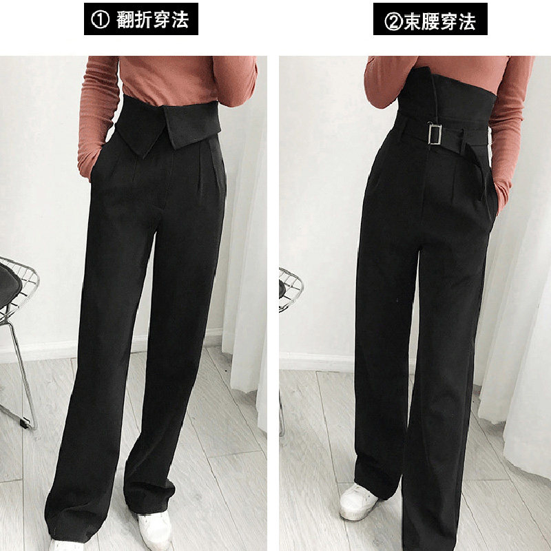 阔腿西装裤2020秋冬新款显瘦长裤子 裙踪魅影西装裤/正装裤