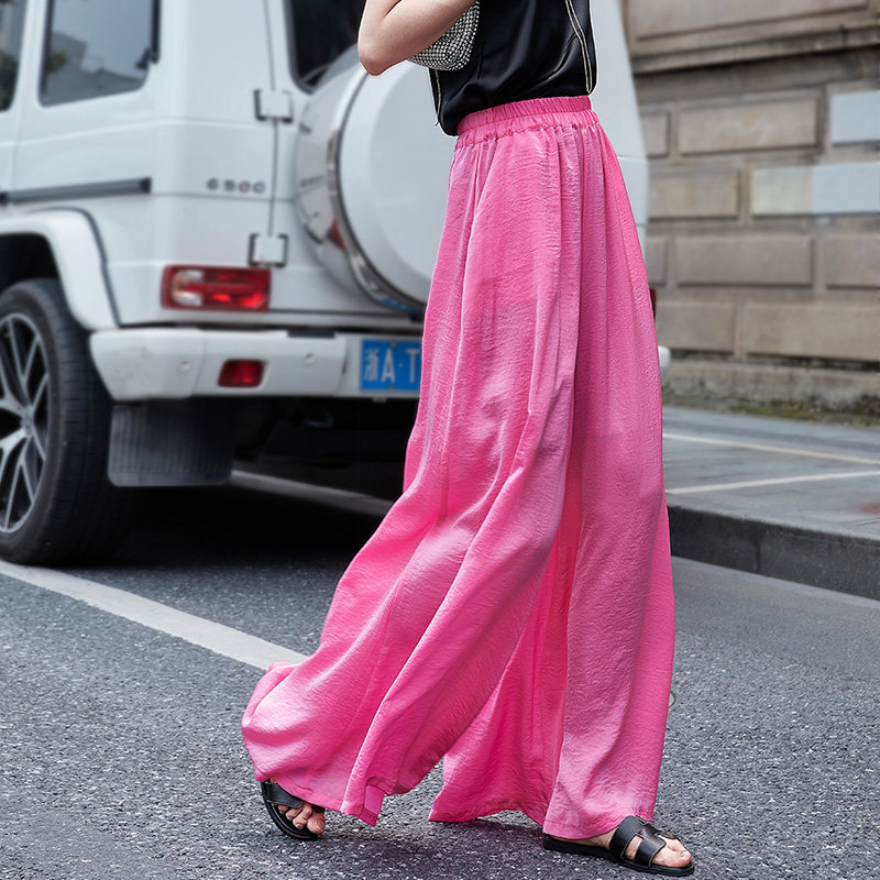 夏季阔腿裤新款高腰宽松潮休闲裤子 裙踪魅影休闲裤