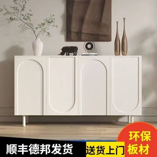 鞋柜法式门口家用靠墙入户新款清仓奶油一体鞋架网红收纳储物柜 - 图0