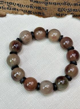 东北王超牛骨串文化蝌蚪纹者骨大M高油高脂密度压手盘玩佛珠文玩