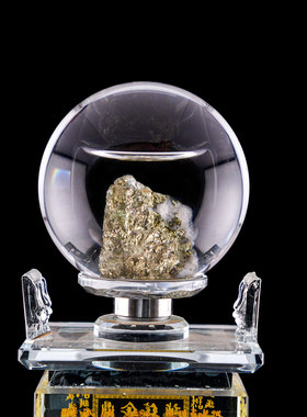 定制招远天然黄金石水晶商务