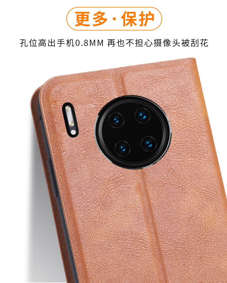 适用华为mate20X手机壳磁吸翻盖mate20新品皮套mate30保护套20Pro奢华轻薄TAS插卡30pro中老年HMAAL00外壳LIO - 图2