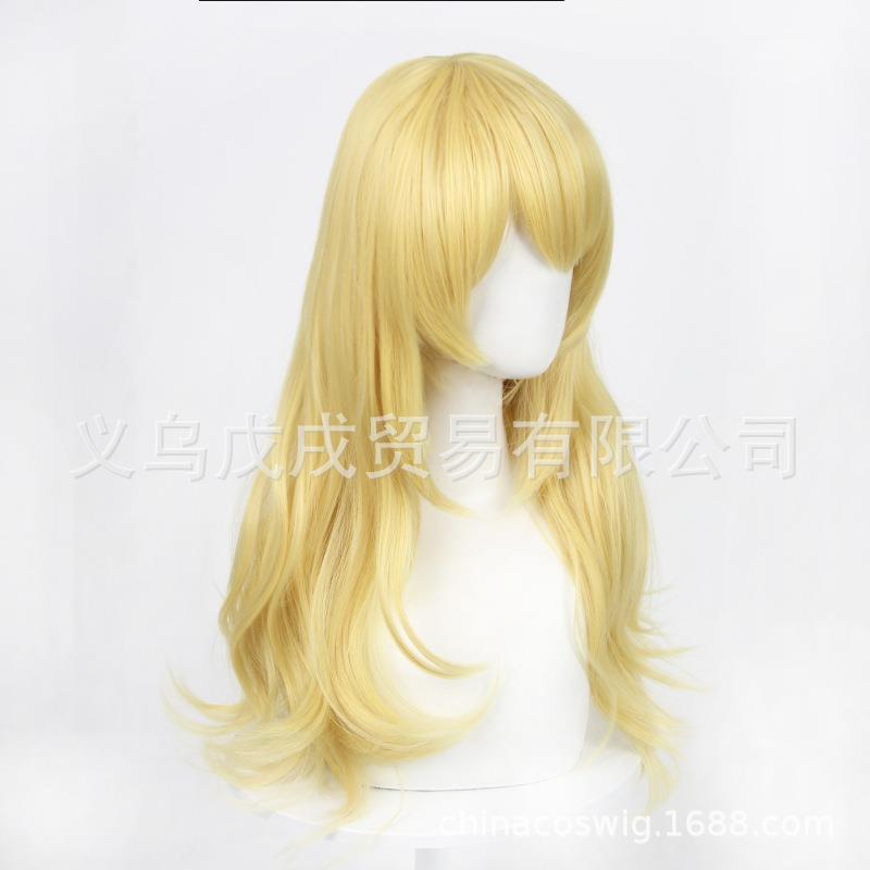 四月是你的谎言 宫园薰 cos假发 仿真头皮顶 金色卷发 现货 - 图2