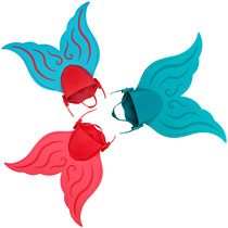 Foreign Trade New Mermaid Diving Foot Webbed Frog Shoes Whale Tail Footed Webbing Children Swimming Training Equipment