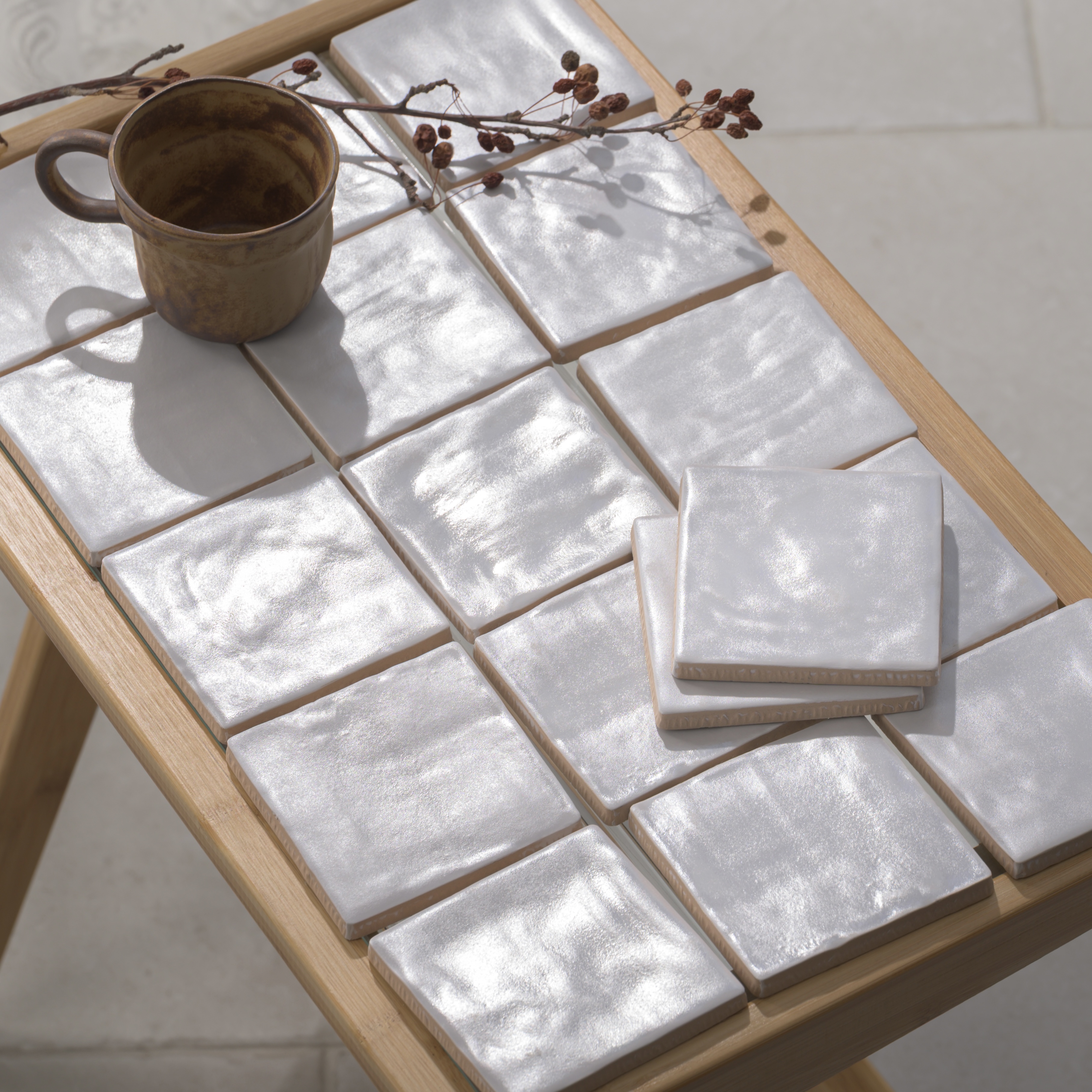 西班牙珍珠釉手工砖100x100 厨房卫生间墙砖餐厅吧台背景墙瓷砖 - 图1