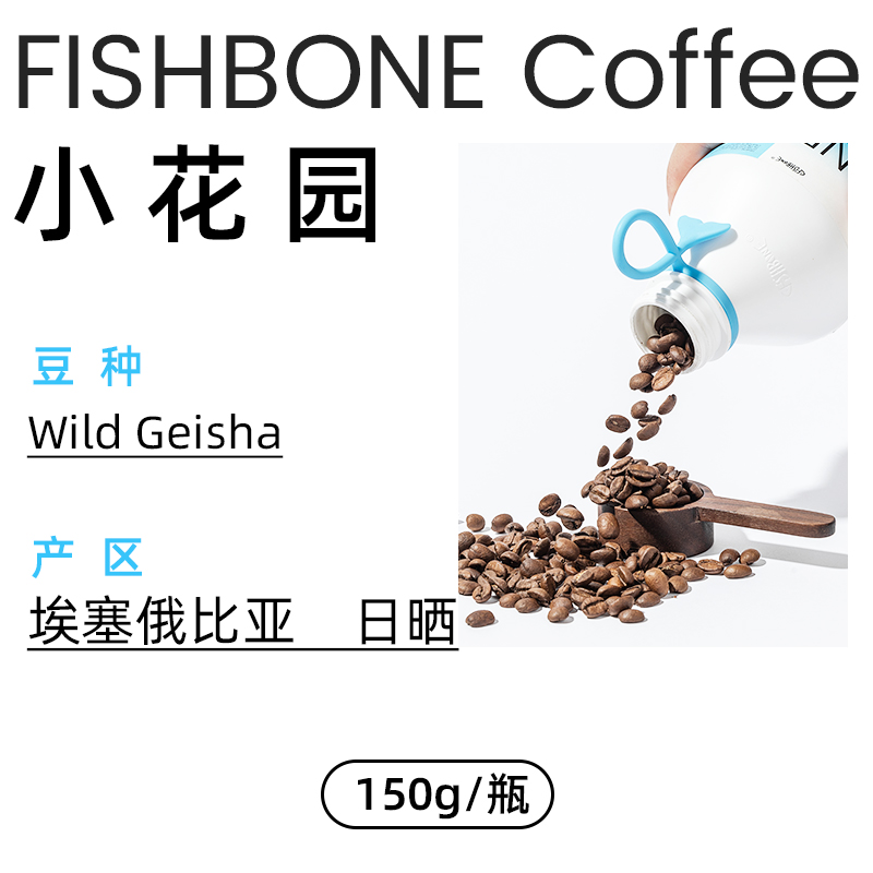 FISHBONE鱼骨咖啡埃塞原生种瑰夏单一产区手冲咖啡豆新鲜烘焙醇香 - 图0