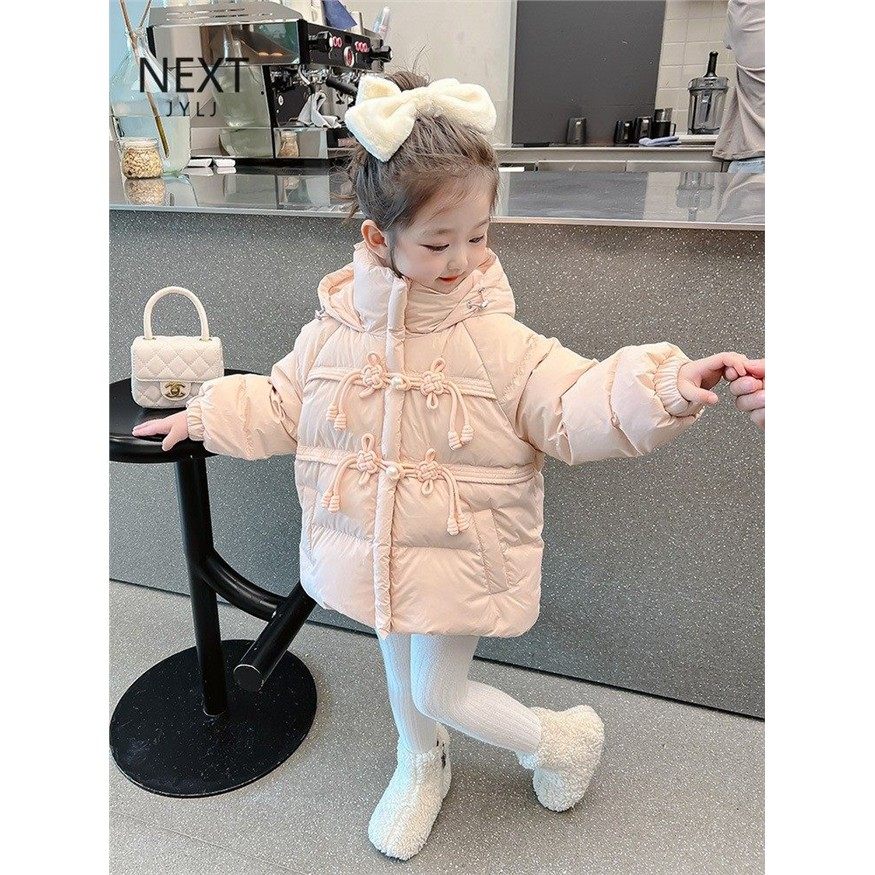 英国JYLJ女童冬季白鸭绒羽绒服2024女宝宝冬装女孩外套纯色棉服潮,淘宝优惠券,粉丝福利购,淘宝优惠卷