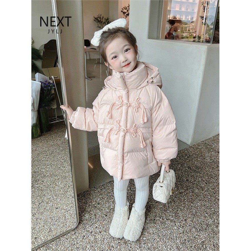英国JYLJ女童冬季白鸭绒羽绒服2024女宝宝冬装女孩外套纯色棉服潮,淘宝优惠券,粉丝福利购,淘宝优惠卷