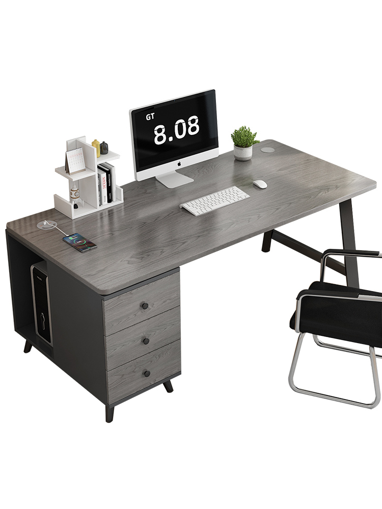 岩板电脑桌台式家用卧室学生学习桌椅组合写字书桌简约轻奢办公桌多图5