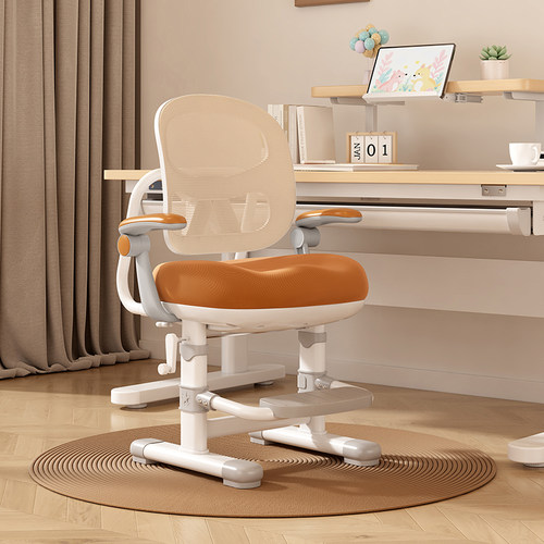 儿童学习椅小学生专用写字椅子可升降矫正坐姿座椅可调节书桌椅子 - 图0