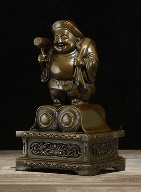 知柿黄铜招财佛堂办公室失蜡法