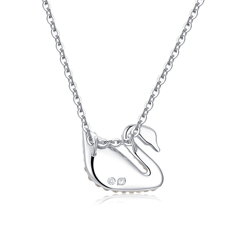 swarovski渐变小号天鹅ins锁骨链 冠豪捷饰品海外项链