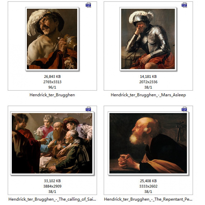 YC587【荷兰】特尔·布吕根（Hendrick ter Brugghen）油画图库 - 图2