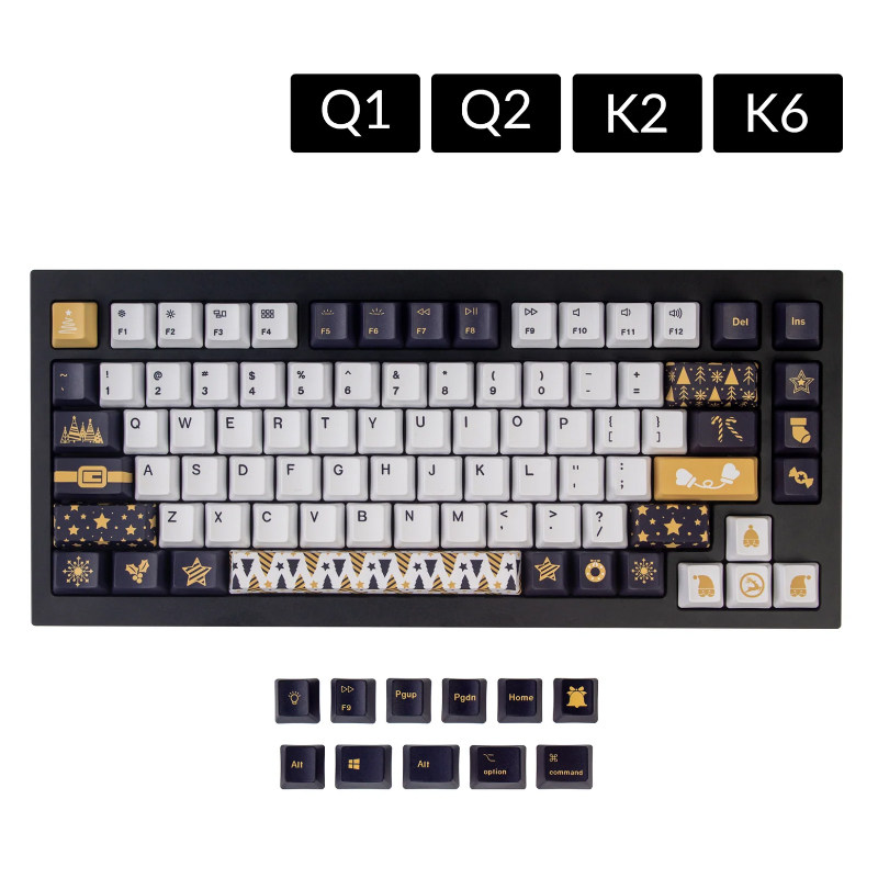 Keychron PBT热升华键帽OEM高度矮轴ABS透光机械键盘增补小全套,淘宝优惠券,粉丝福利购,淘宝优惠卷