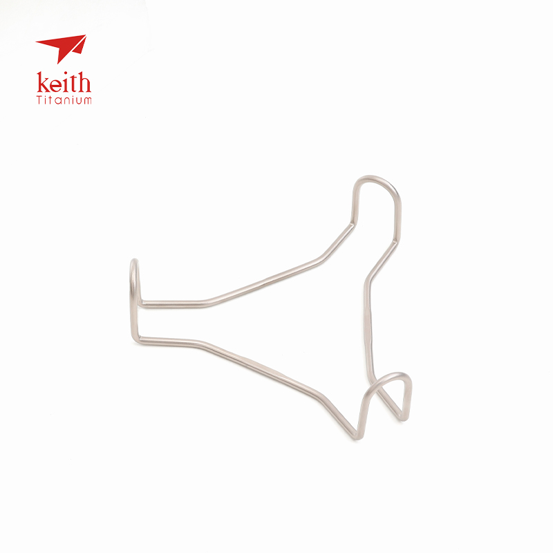 keith铠斯纯钛蒸架三脚蒸格钛蒸架多功能柴火架卡式煮饭器锅炉架