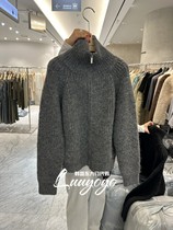 101SHOWROOM Korea East gate 2023 Winter new casual warm zipper High collar sweater woman