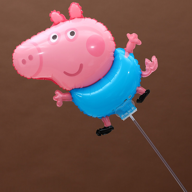 大号夹片气球手持带杆卡通61恐龙六一儿童节地推小礼品宝宝动物,淘宝优惠券,粉丝福利购,淘宝优惠卷