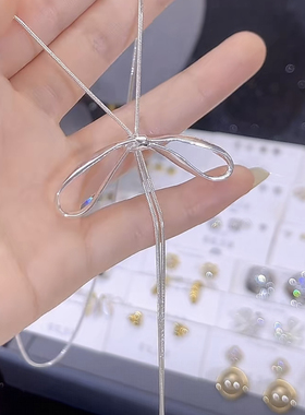 蝴蝶结流苏项链轻奢小众设计感