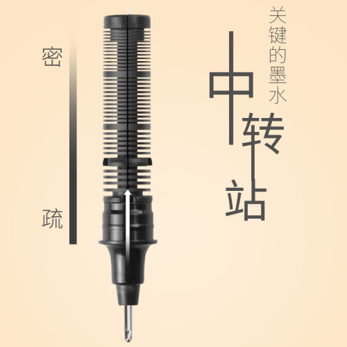 白雪PVN-166/155直液式走珠笔中性笔黑红蓝墨蓝色0.5针管子弹头速 - 图1