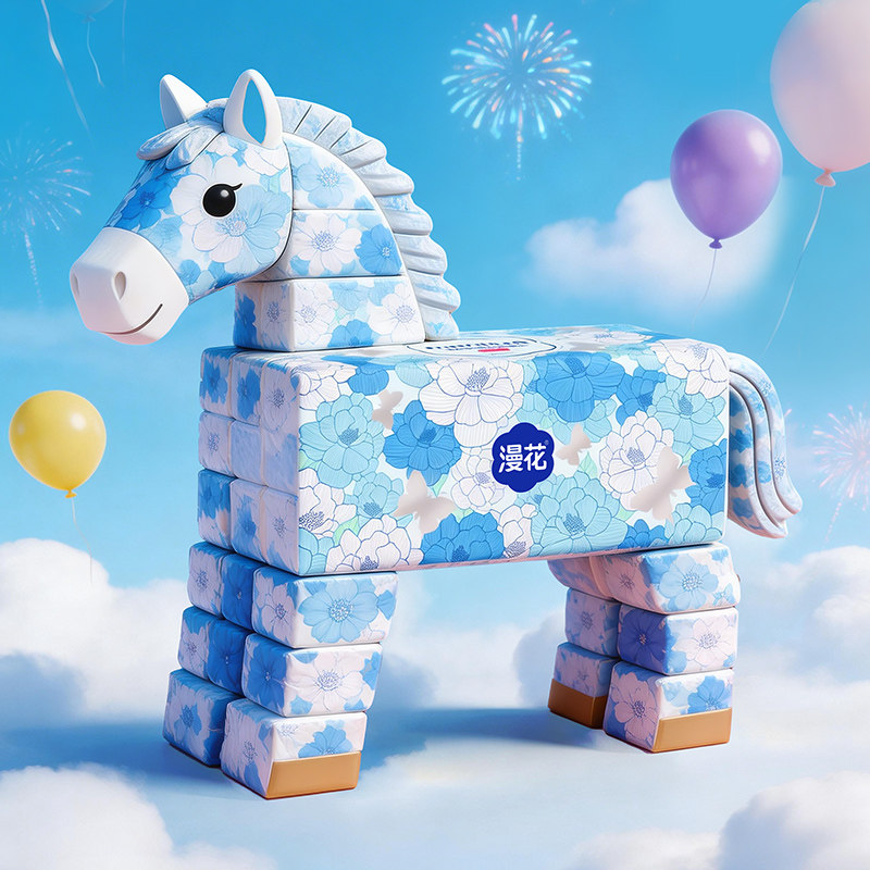 漫花抽纸家用实惠装餐巾纸面巾纸整箱批纸巾卫生纸抽可擦手SJ