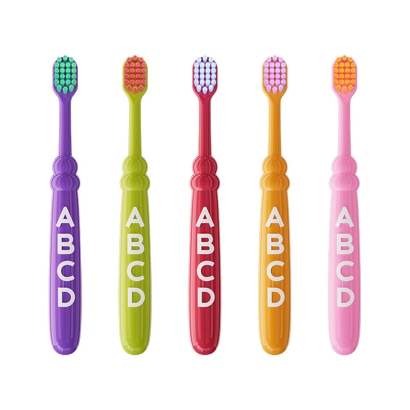 软毛儿童牙刷10支3-6-12岁以上宝宝小学生护齿牙刷送收纳杯保护套