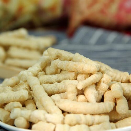 玉美虾条鱿鱼味香脆饼膨化食品儿时怀旧膨化小吃休闲解馋怀旧零食 - 图1