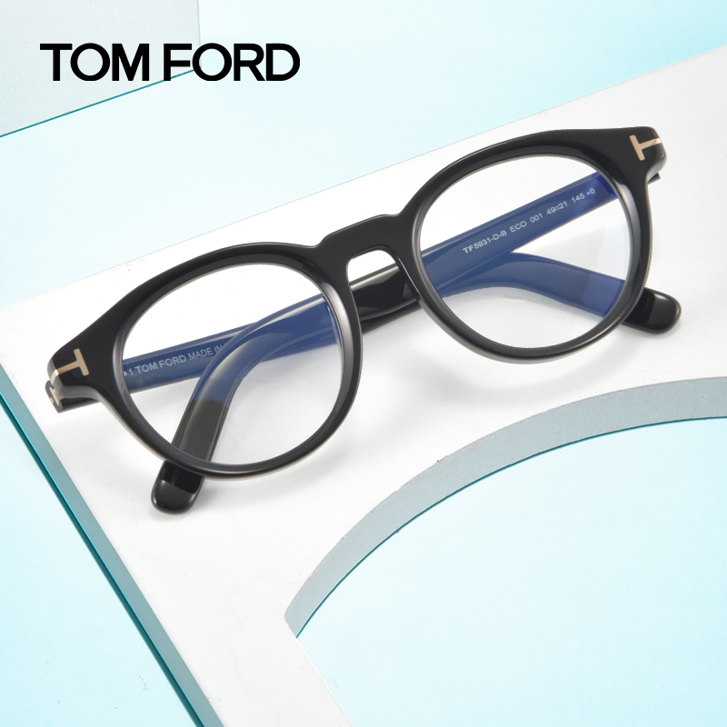 TOM FORD汤姆福特眼镜架TF圆形复古文艺近视眼镜框TF5931 - 图0