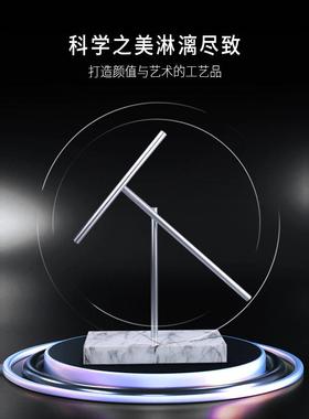 牛顿摆永动机摆球铁侠客厅办公室创钢意桌面摆件高级感小众混沌摆