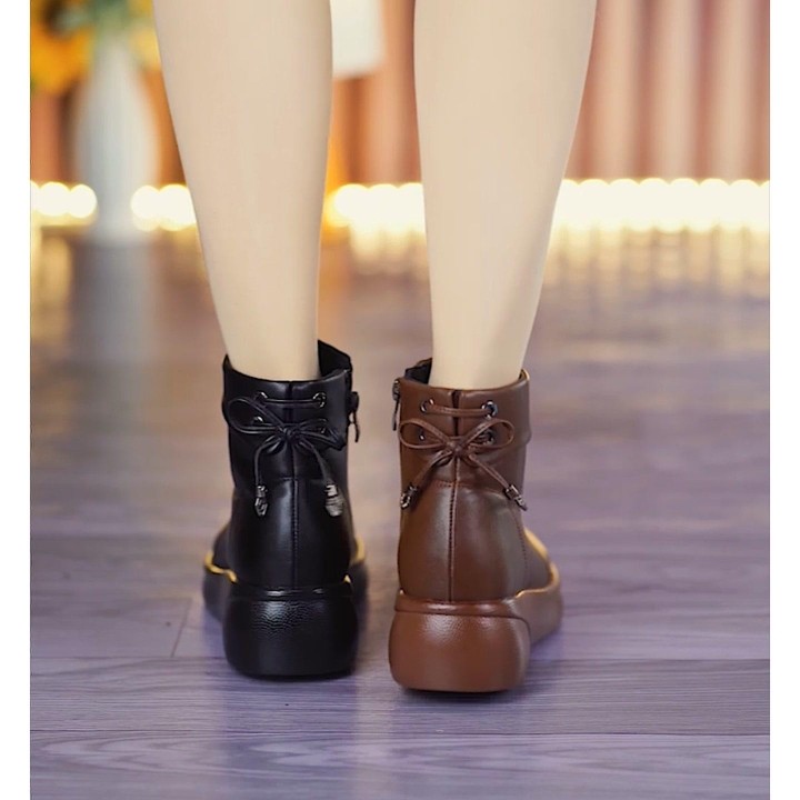 真皮女士棉鞋冬季加绒保暖棉靴圆头松糕厚底百搭防滑女短靴妈妈鞋,淘宝优惠券,粉丝福利购,淘宝优惠卷